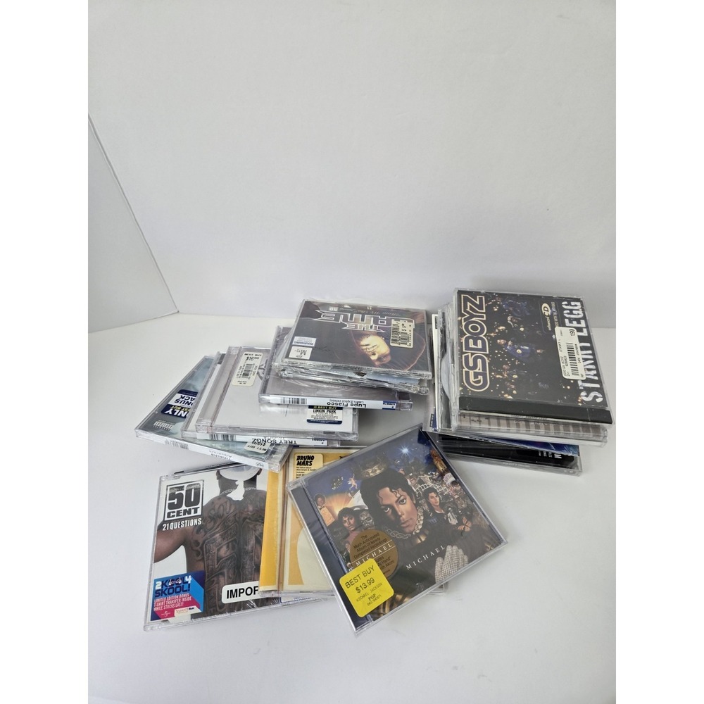 Music CD lot ALL SEALED NEW Rap Hip Hop Eminem Trey Songz 50 Cent lot of 21